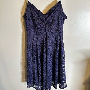 Navy Blue Lace Dress